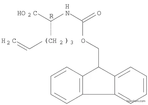 Molecular Structure of 1093645-21-6 ((R)-N-Fmoc-2-(4'-pentenyl)glycine)